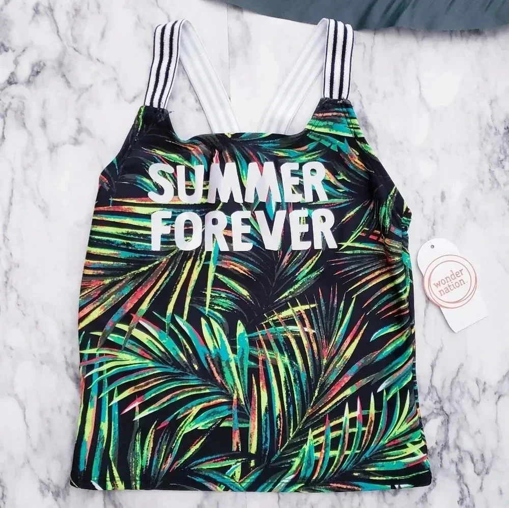 Swimsuit 2 Piece Tankini Top & Bottom SUMMER FOREVER